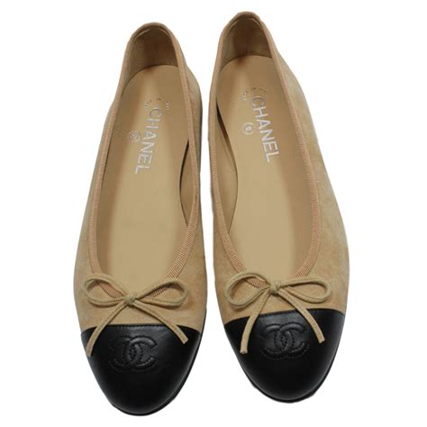 ballerines chanel beige et noir|Ballerines .